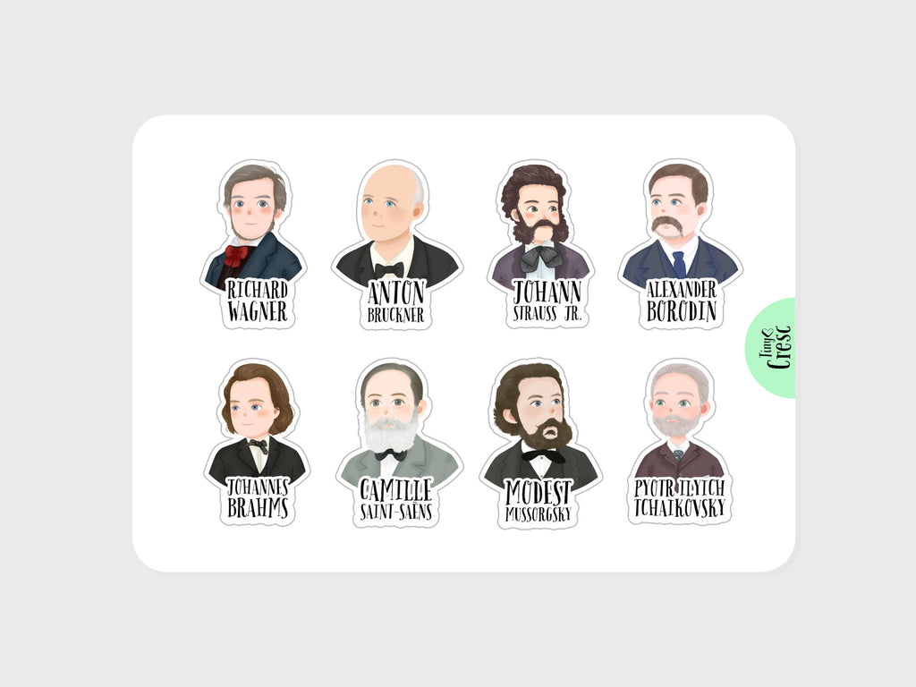 56 Cute Composer Waterproof Stickers