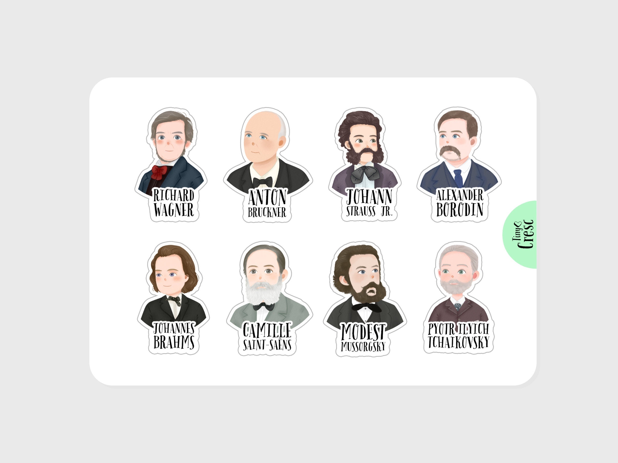 56 Cute Composer Waterproof Stickers