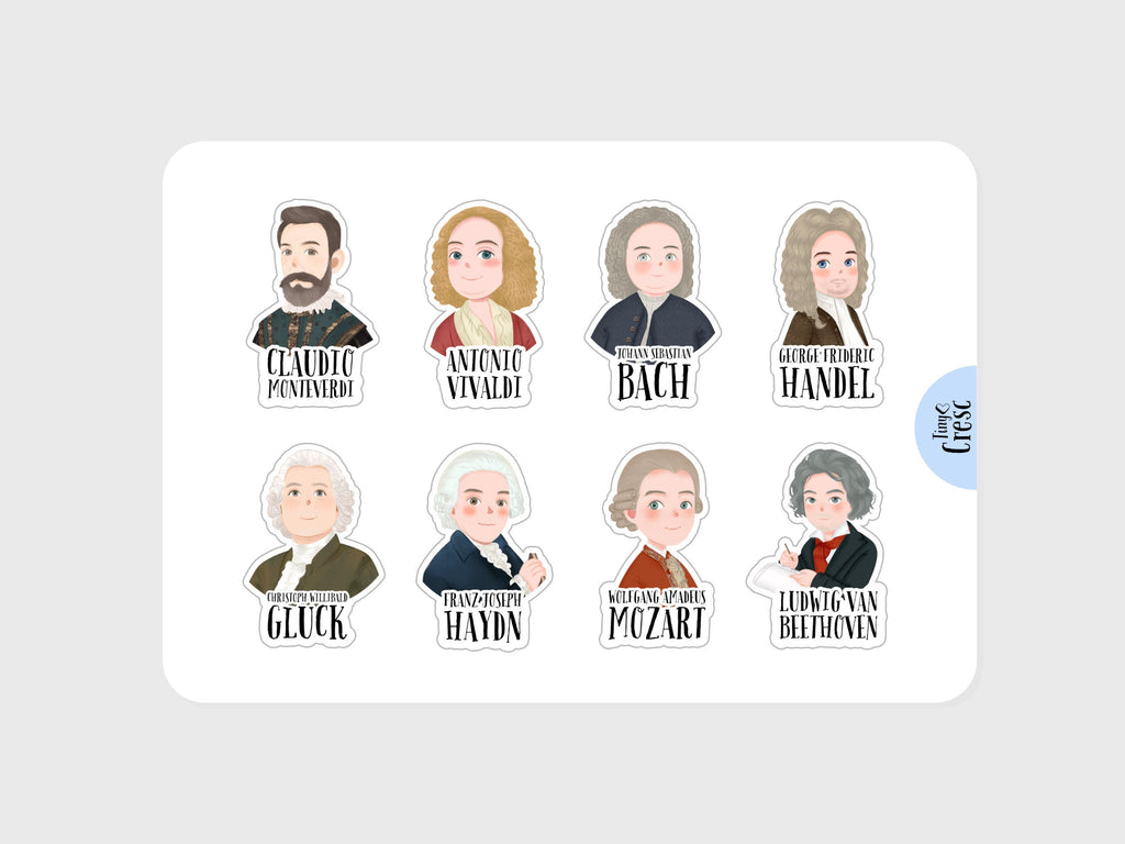 56 Cute Composer Waterproof Stickers