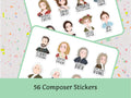56 Cute Composer Waterproof Stickers