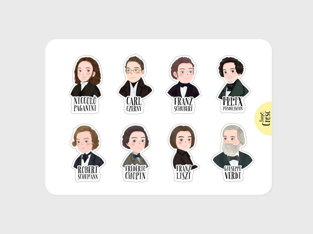 56 Cute Composer Waterproof Stickers