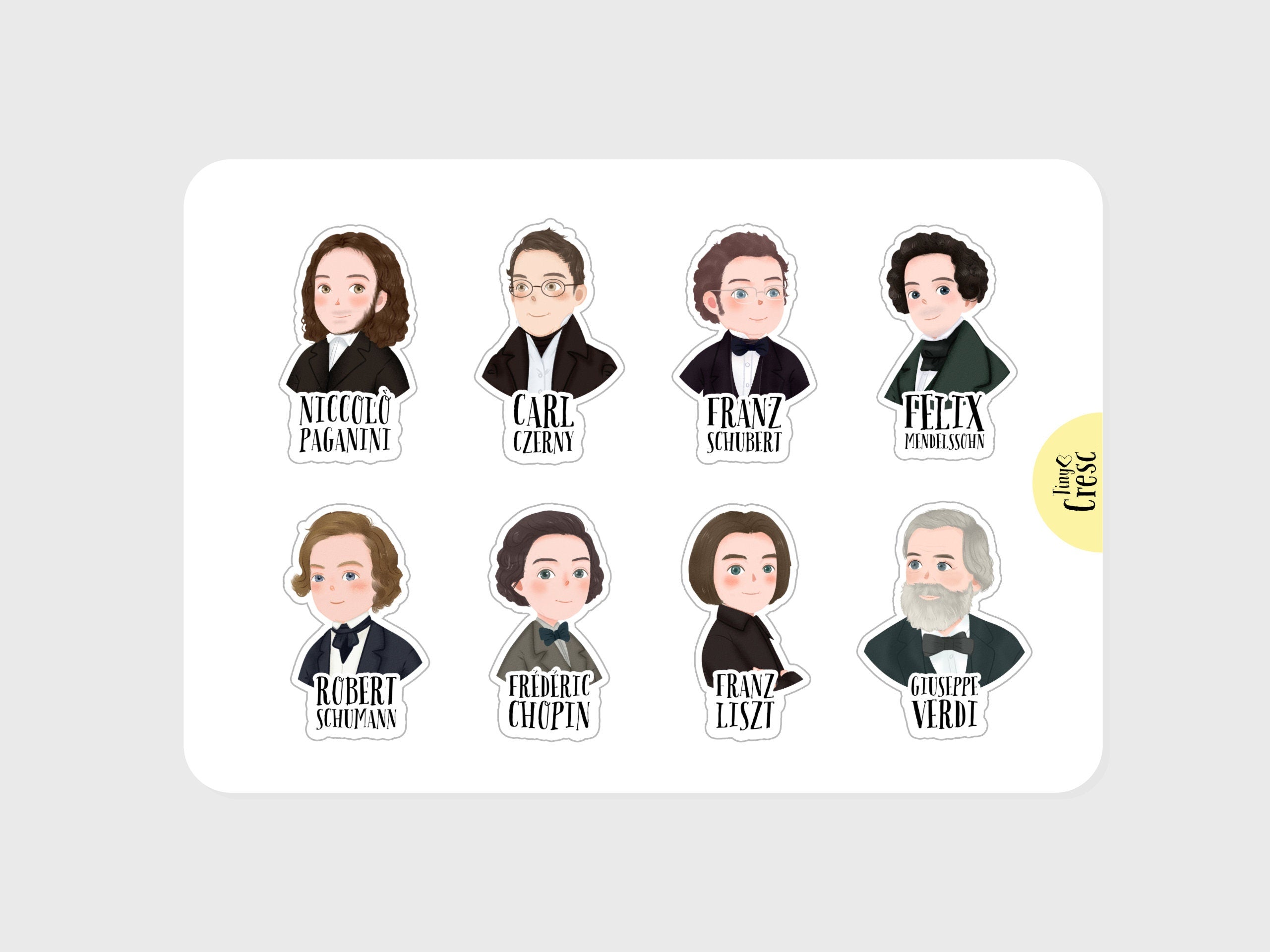 56 Cute Composer Waterproof Stickers
