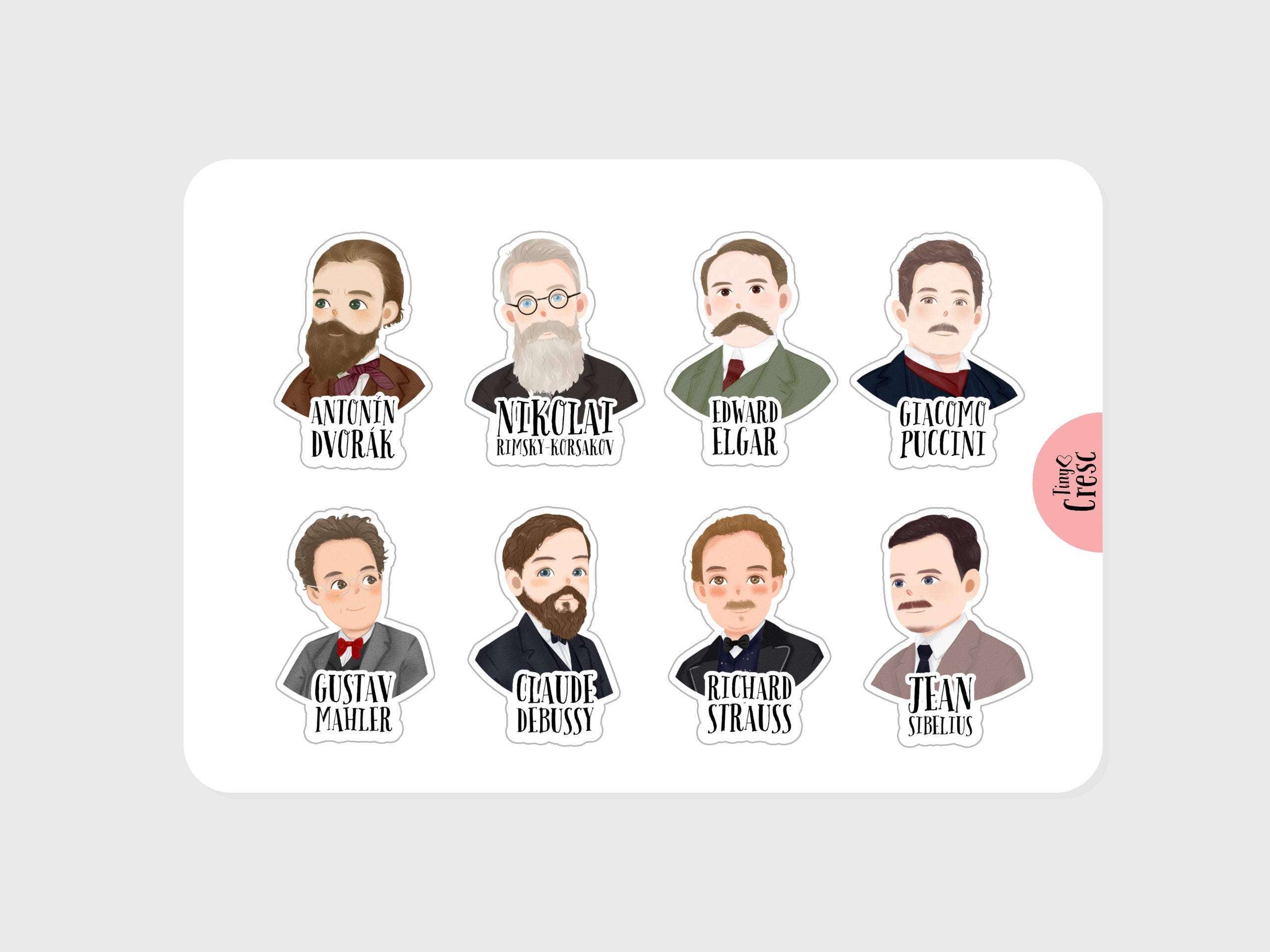 56 Cute Composer Waterproof Stickers