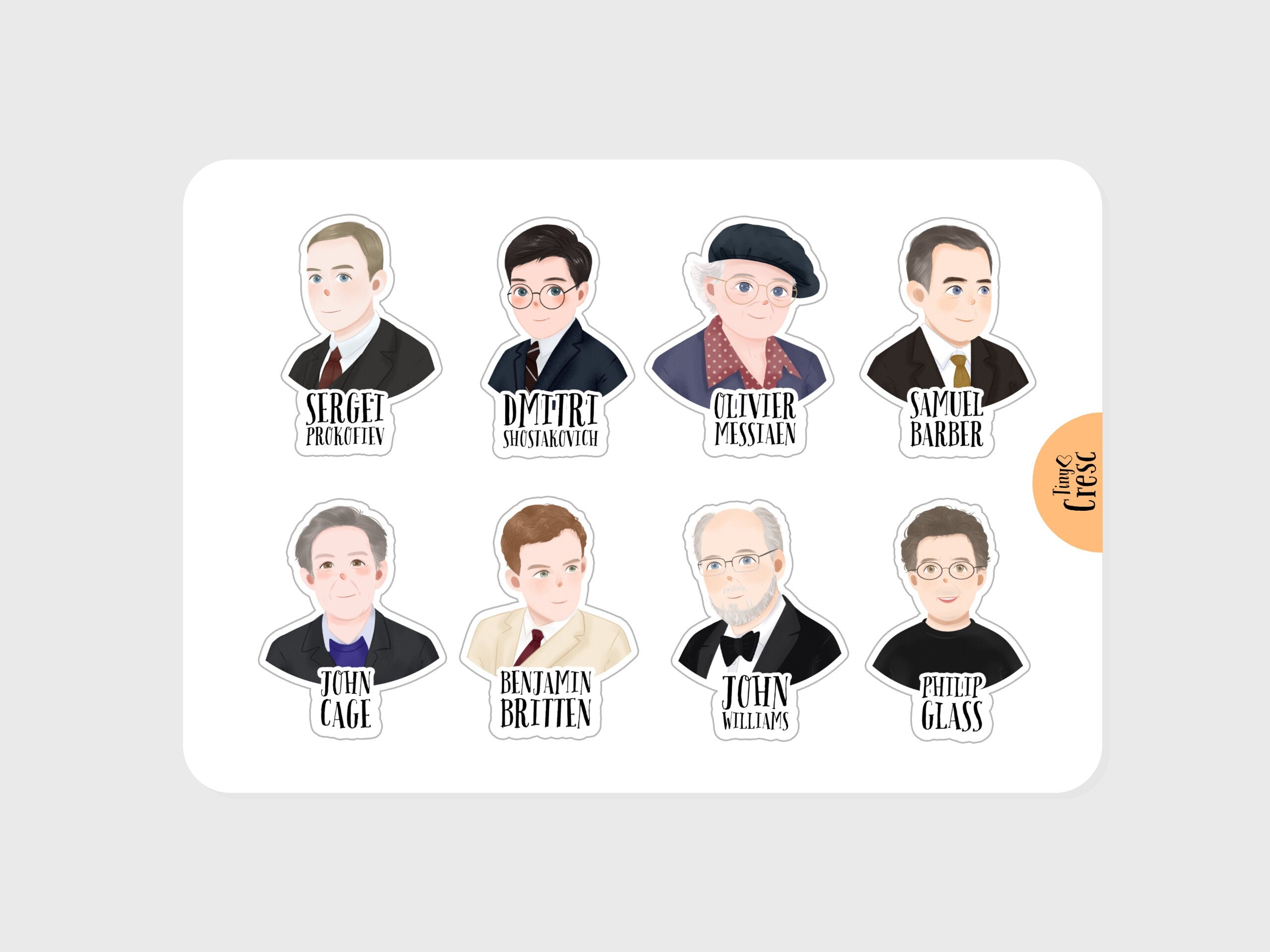 56 Cute Composer Waterproof Stickers
